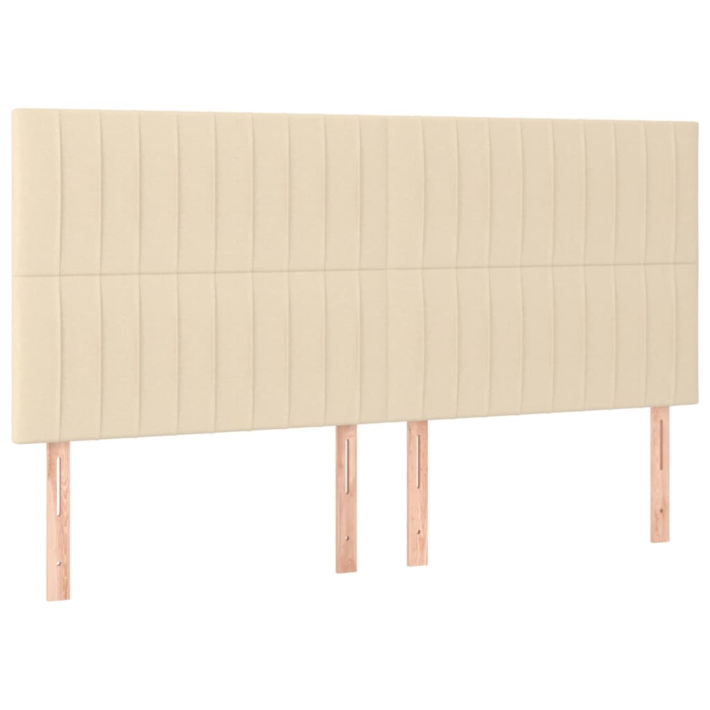Krevet box spring s madracem LED krem 180x200 cm od tkanine