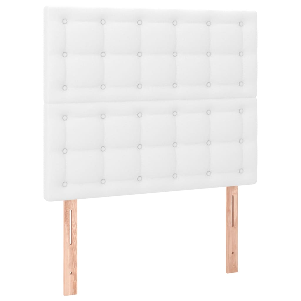 Krevet box spring s madracem LED bijeli 80x200 cm umjetna koža