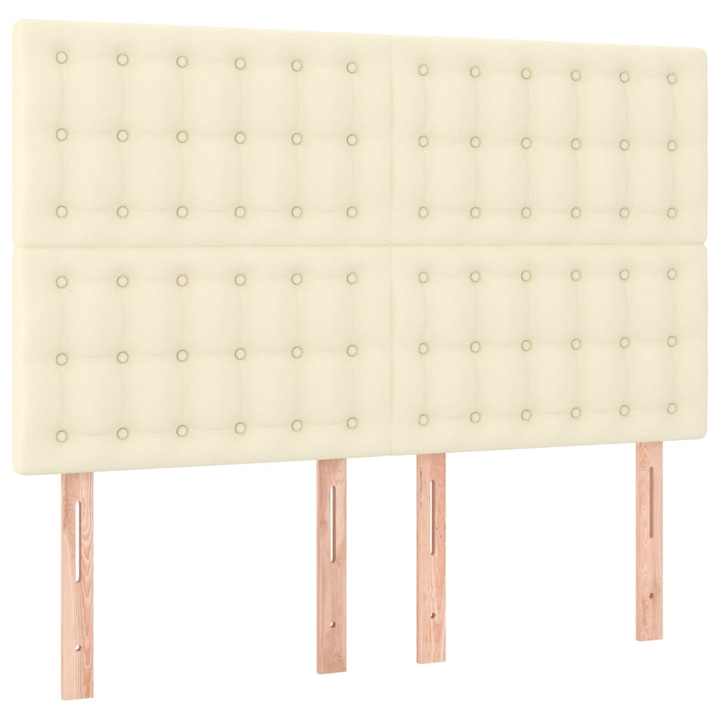 Krevet box spring s madracem LED krem 140x200cm od umjetne kože