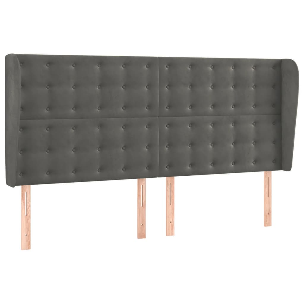 Krevet box spring s madracem LED tamnosivi 200x200 cm baršun