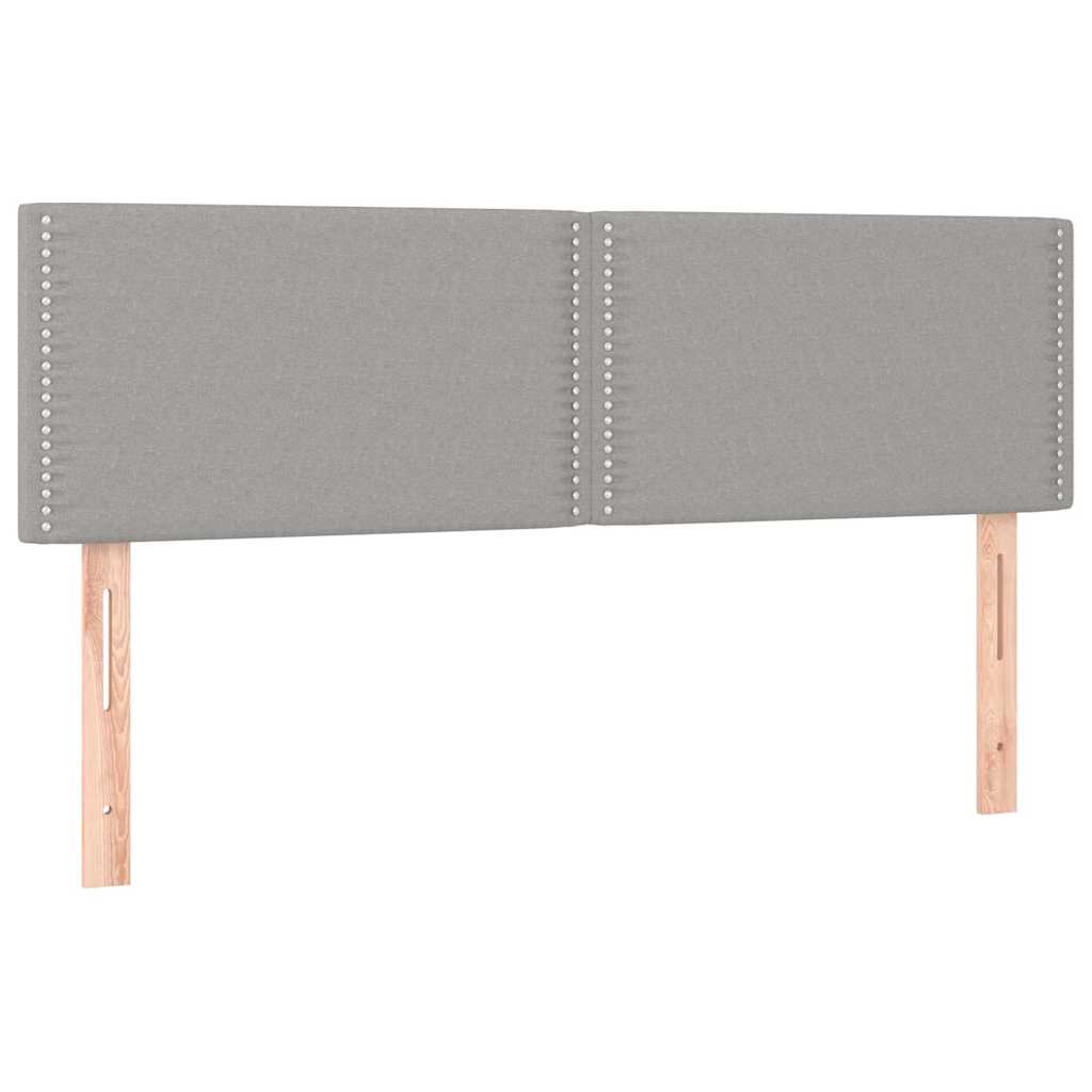 Krevet box spring s madracem svjetlosivi 140x200 cm od tkanine