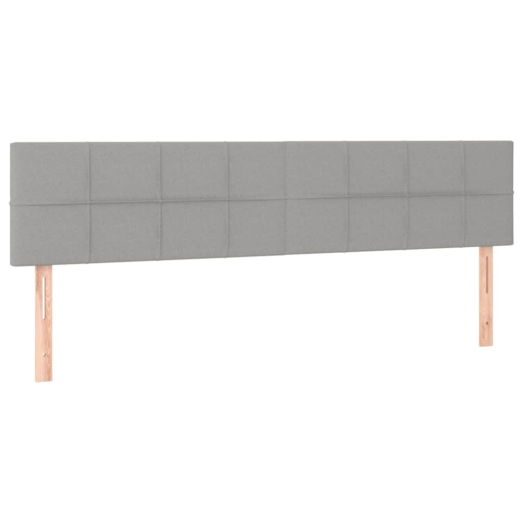 Krevet box spring s madracem svjetlosiva 160x200 cm tkanina