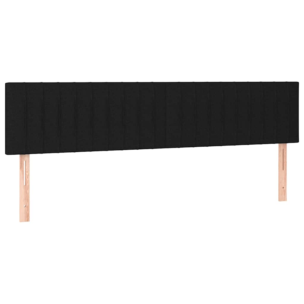 Krevet s oprugama i madracem crni 180x200 cm od tkanine