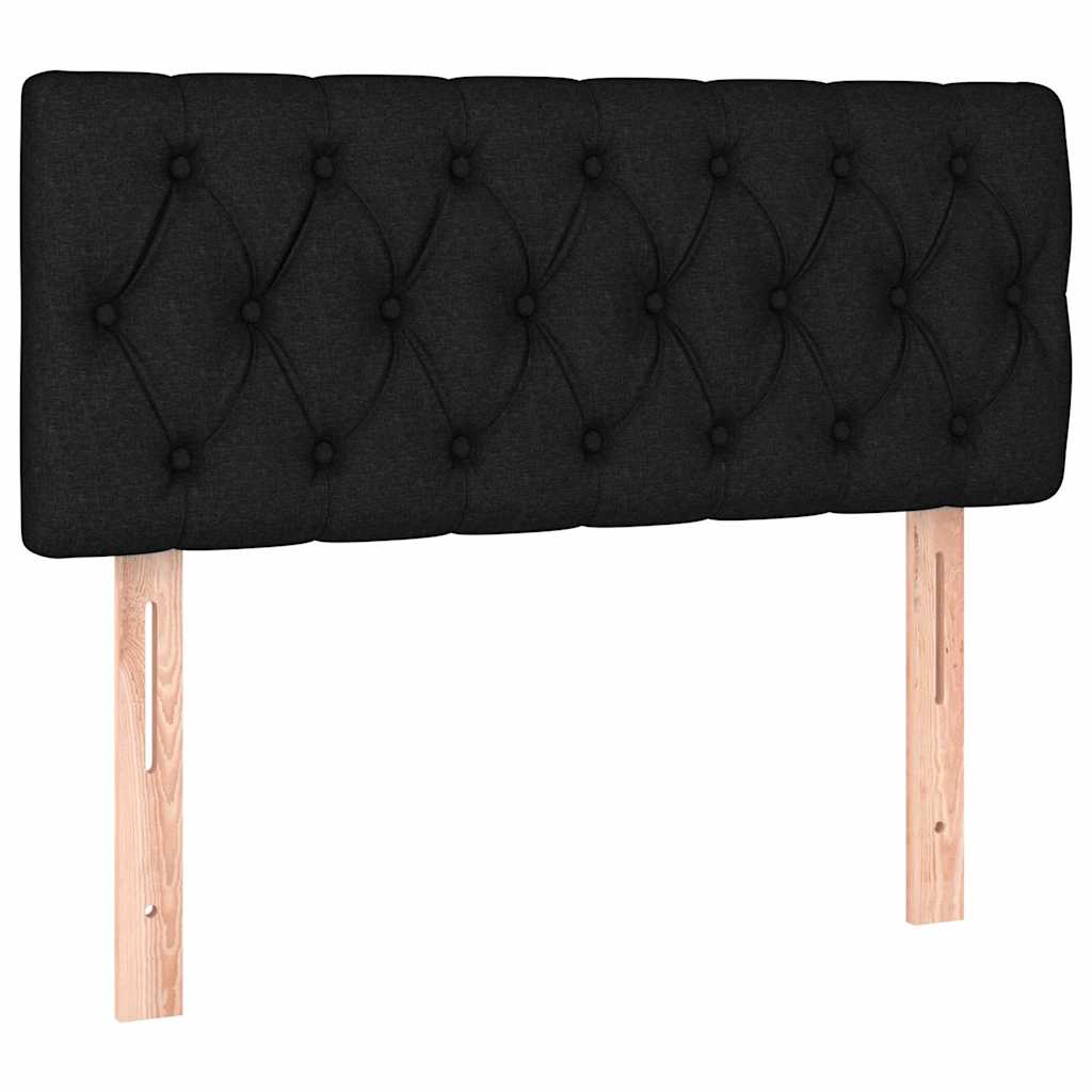 Box spring krevet s madracem crni 90x190 cm od tkanine