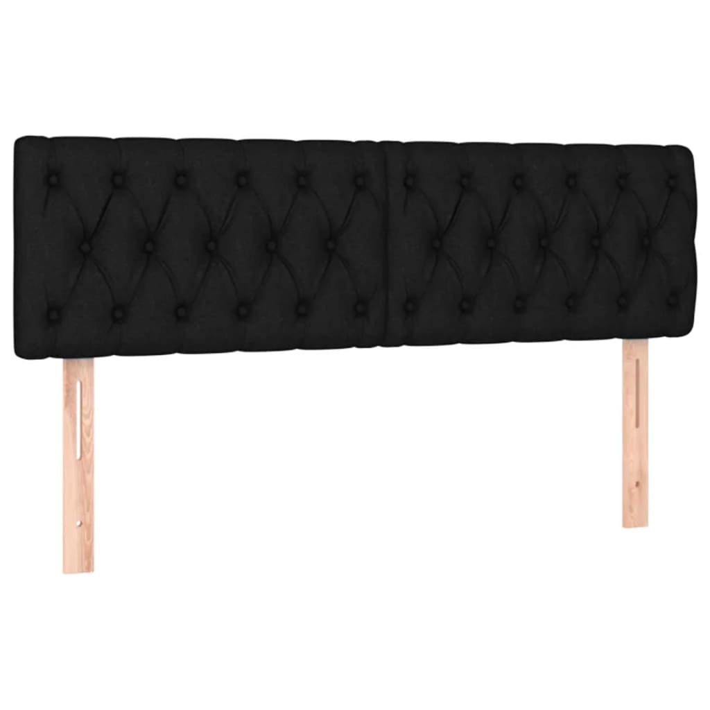Krevet s oprugama i madracem crni 140x200 cm od tkanine