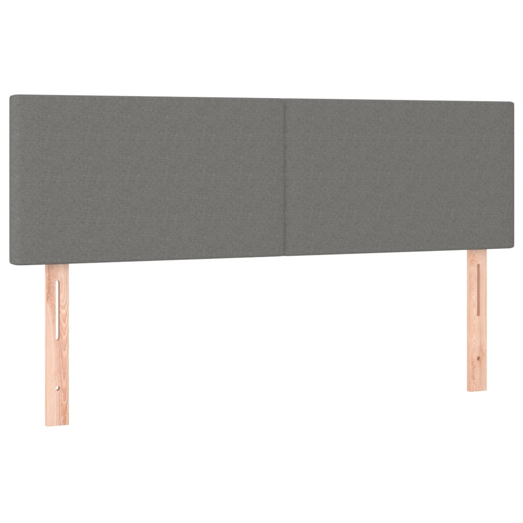 Krevet s oprugama i madracem tamnosivi 140x190 cm od tkanine