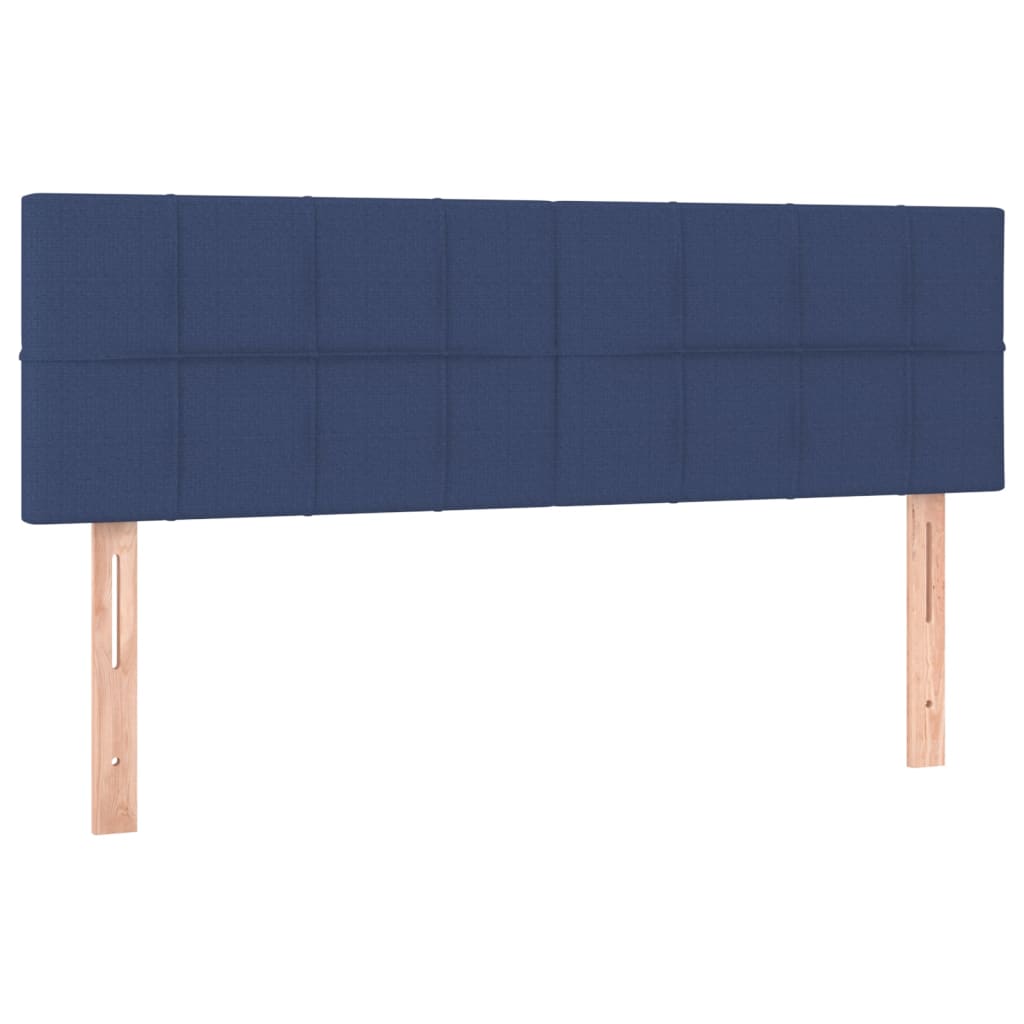 Krevet s oprugama i madracem plavi 140x200 cm od tkanine