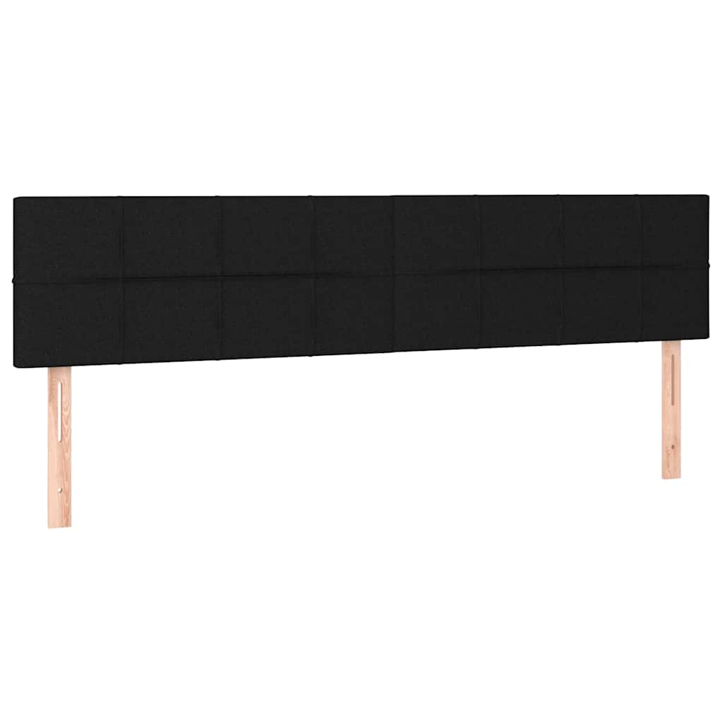 Krevet s oprugama i madracem crni 160x200 cm od tkanine