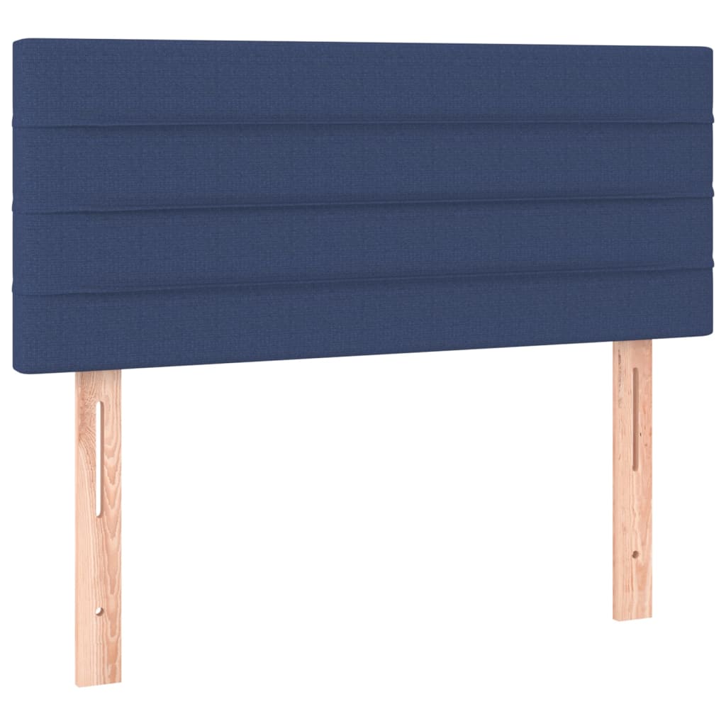 Krevet s oprugama i madracem plavi 90 x 190 cm od tkanine