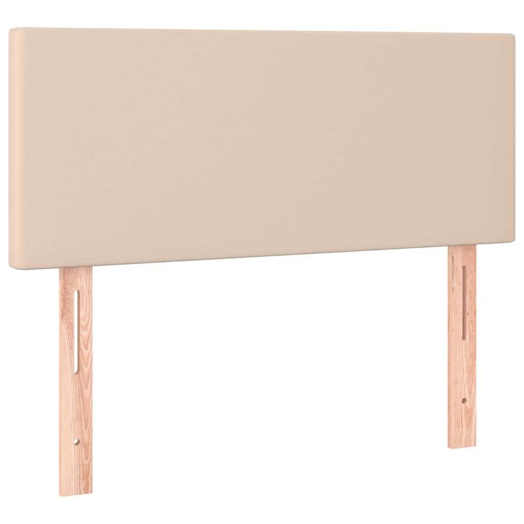 Krevet s oprugama i madrac cappuccino 80x200 cm od umjetne kože