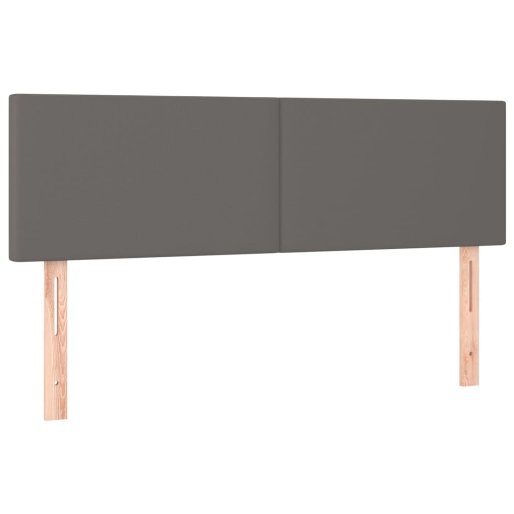 Krevet s oprugama i madracem sivi 140x200 cm od umjetne kože