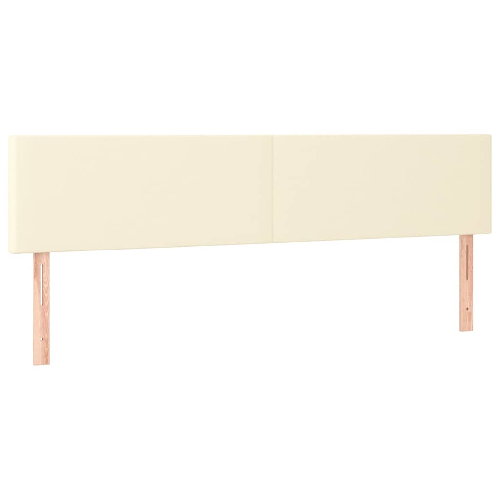 Krevet s oprugama i madracem krem 180x200 cm od umjetne kože