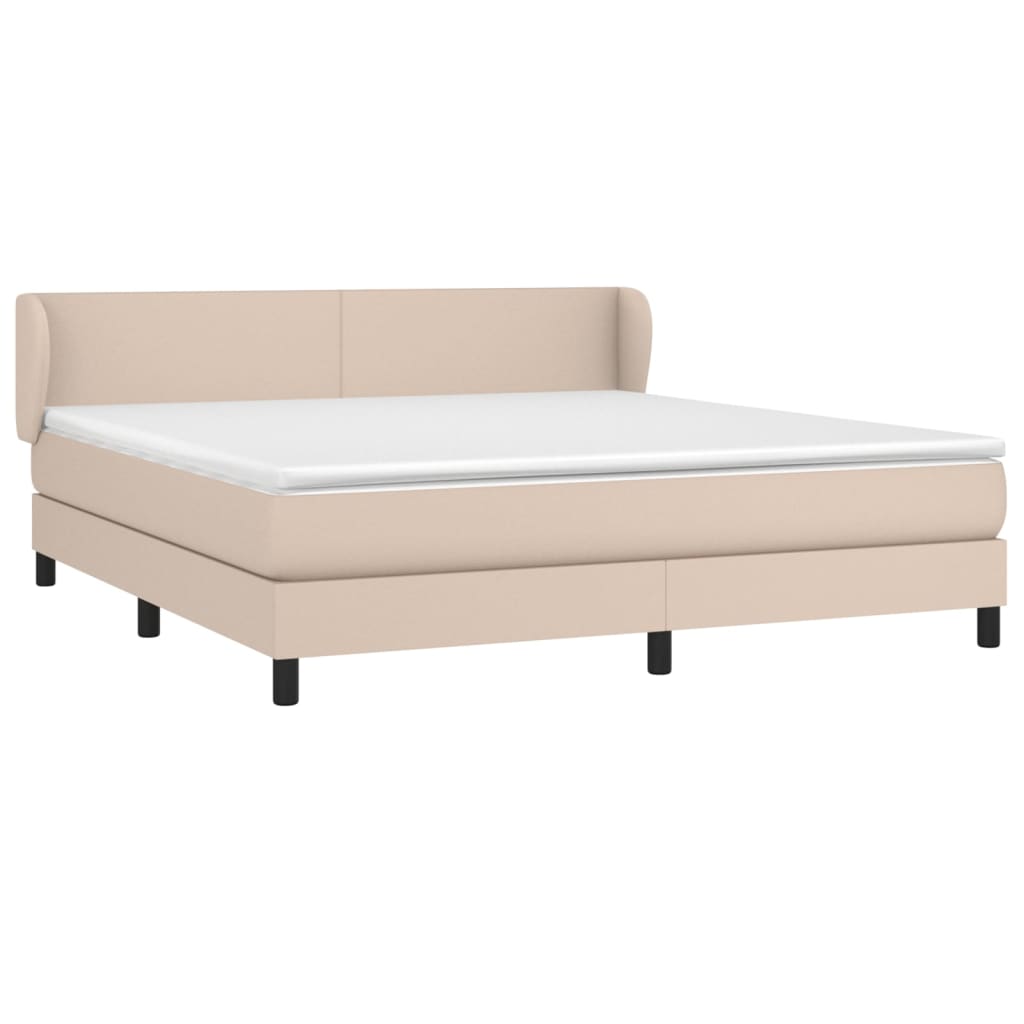Krevet box spring s madracem cappuccino 180x200 cm umjetna koža