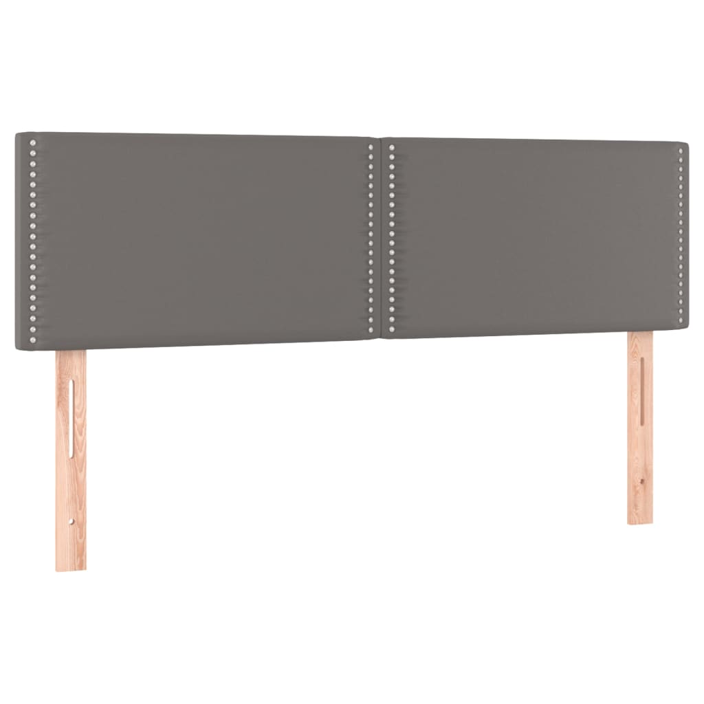 Krevet s oprugama i madracem sivi 140x200 cm od umjetne kože