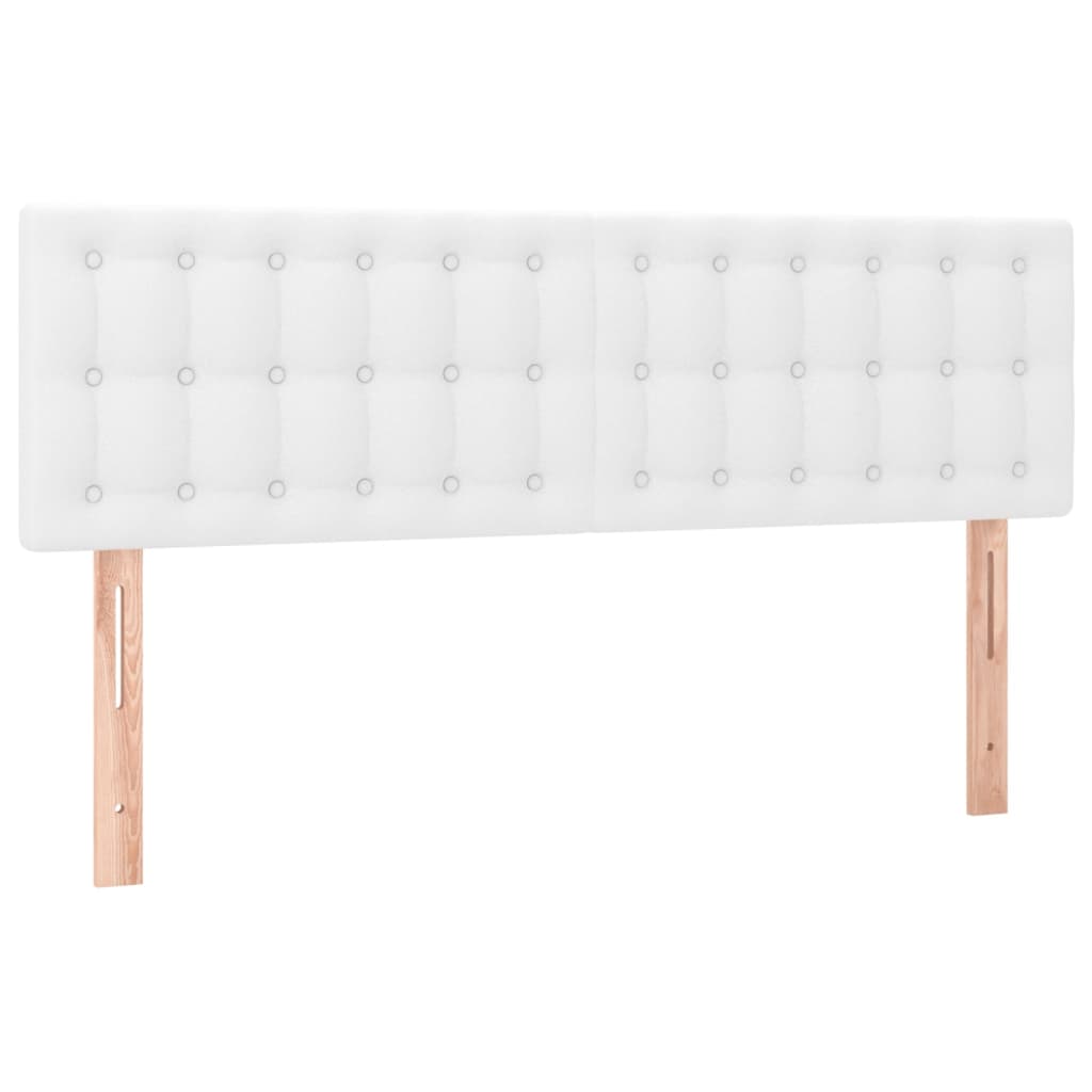 Krevet s oprugama i madracem bijeli 140x190 cm od umjetne kože