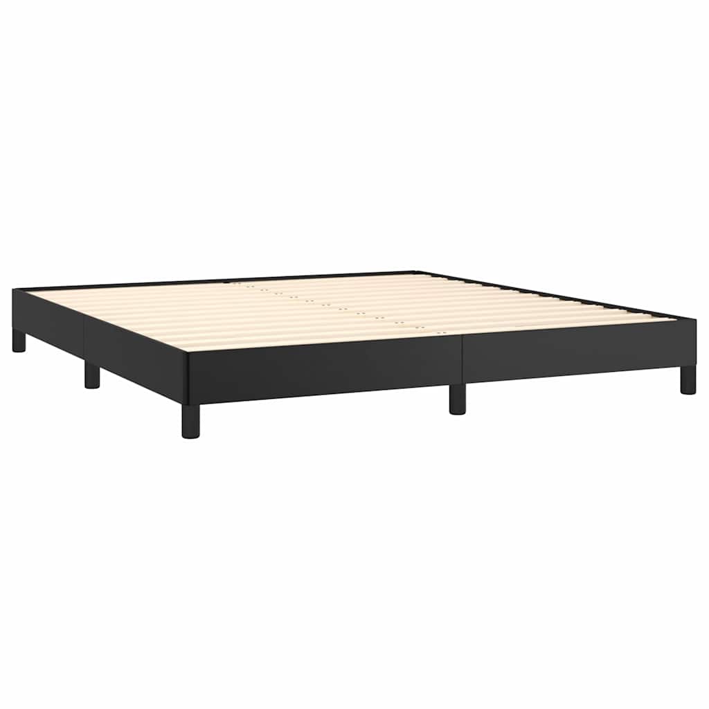 Krevet s oprugama i madracem crni 180 x 200 cm od umjetne kože