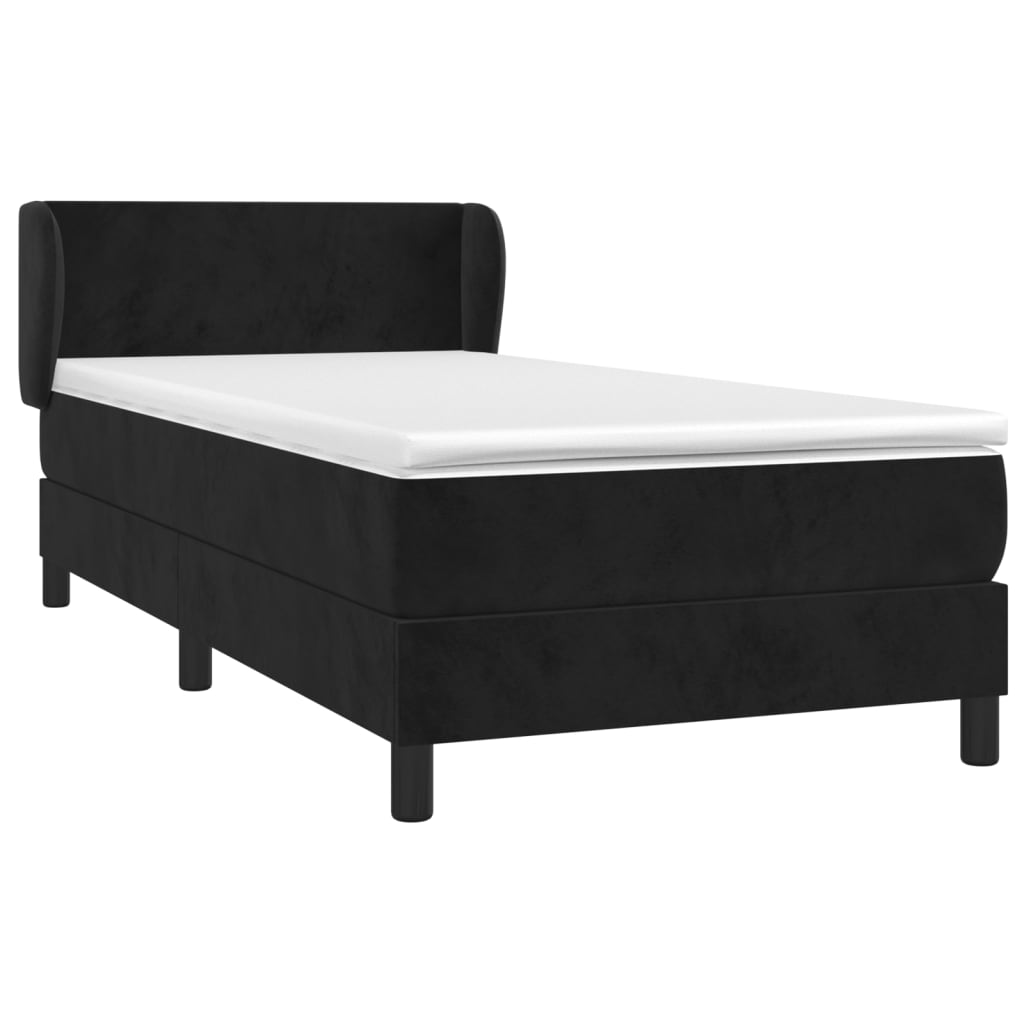 Box spring krevet s madracem crni 80 x 200 cm baršunasti
