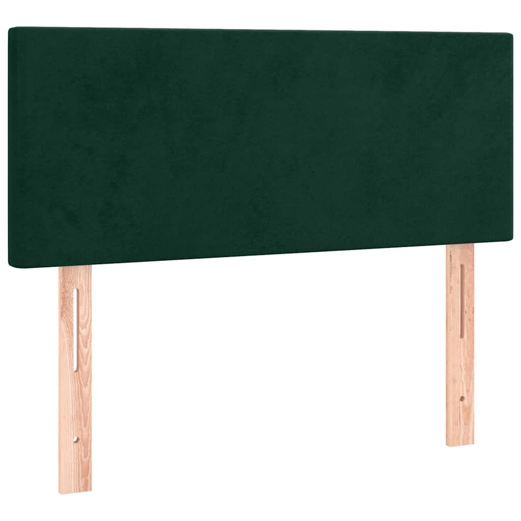 Box spring krevet s madracem tamnozeleni 100x200 cm baršunasti