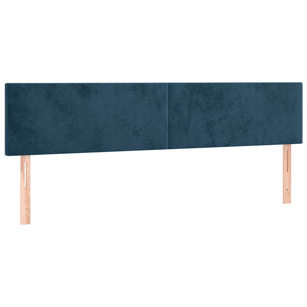 Krevet s oprugama i madracem tamnoplavi 180x200 cm baršunasti
