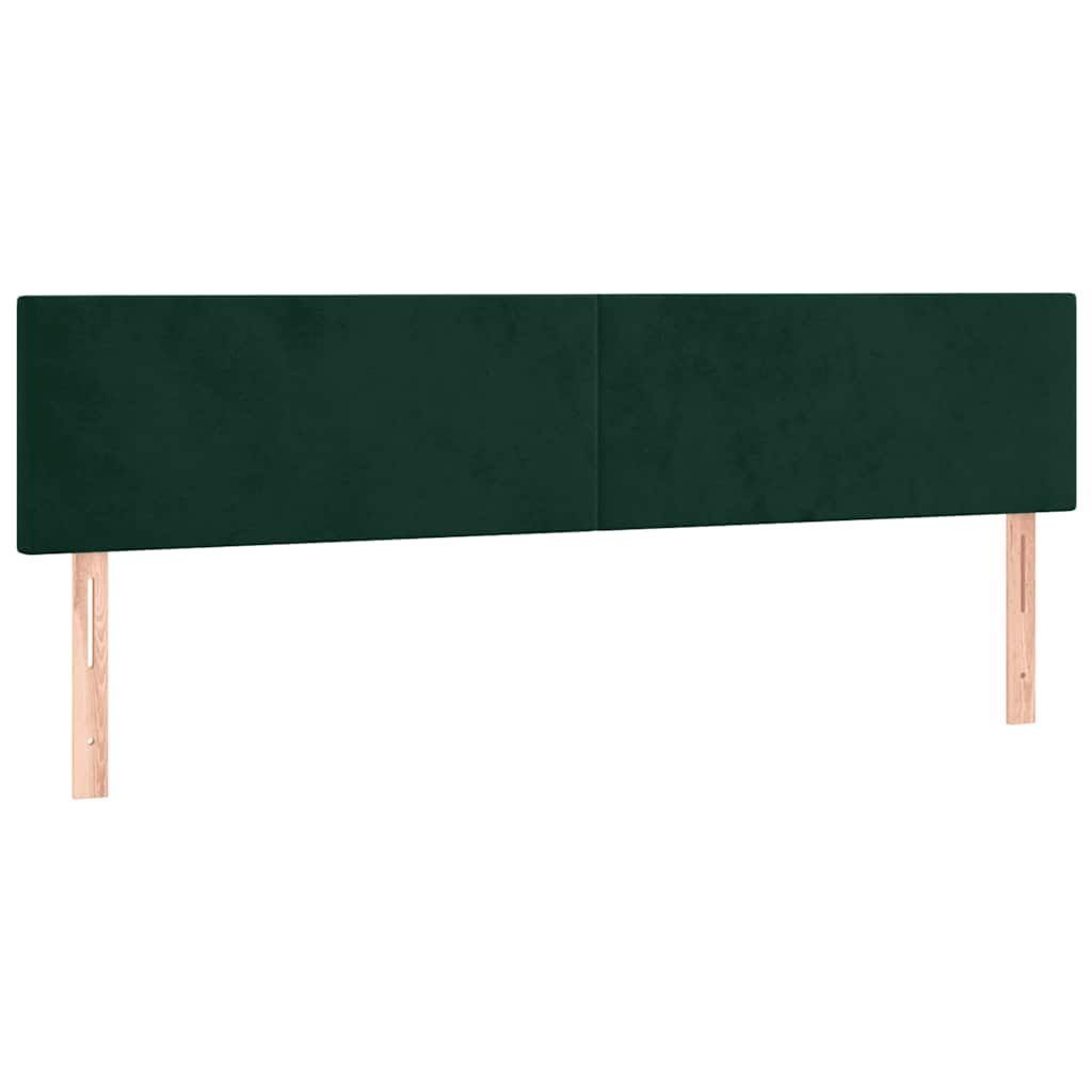 Krevet s oprugama i madracem tamnozeleni 200x200 cm baršunasti