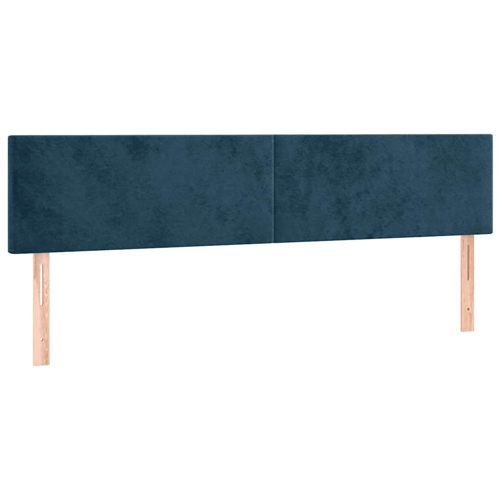 Krevet s oprugama i madracem tamnoplavi 200x200 cm baršunasti
