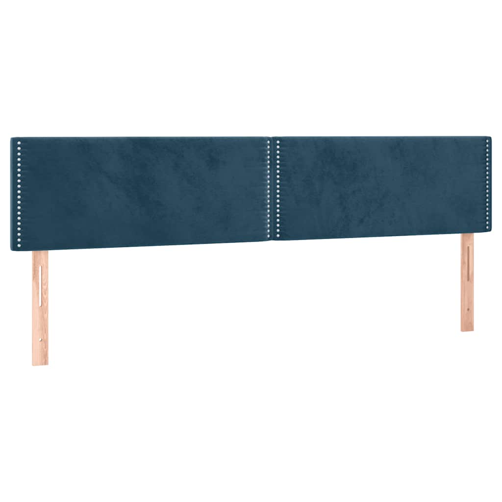 Krevet s oprugama i madracem tamnoplavi 180x200 cm baršunasti