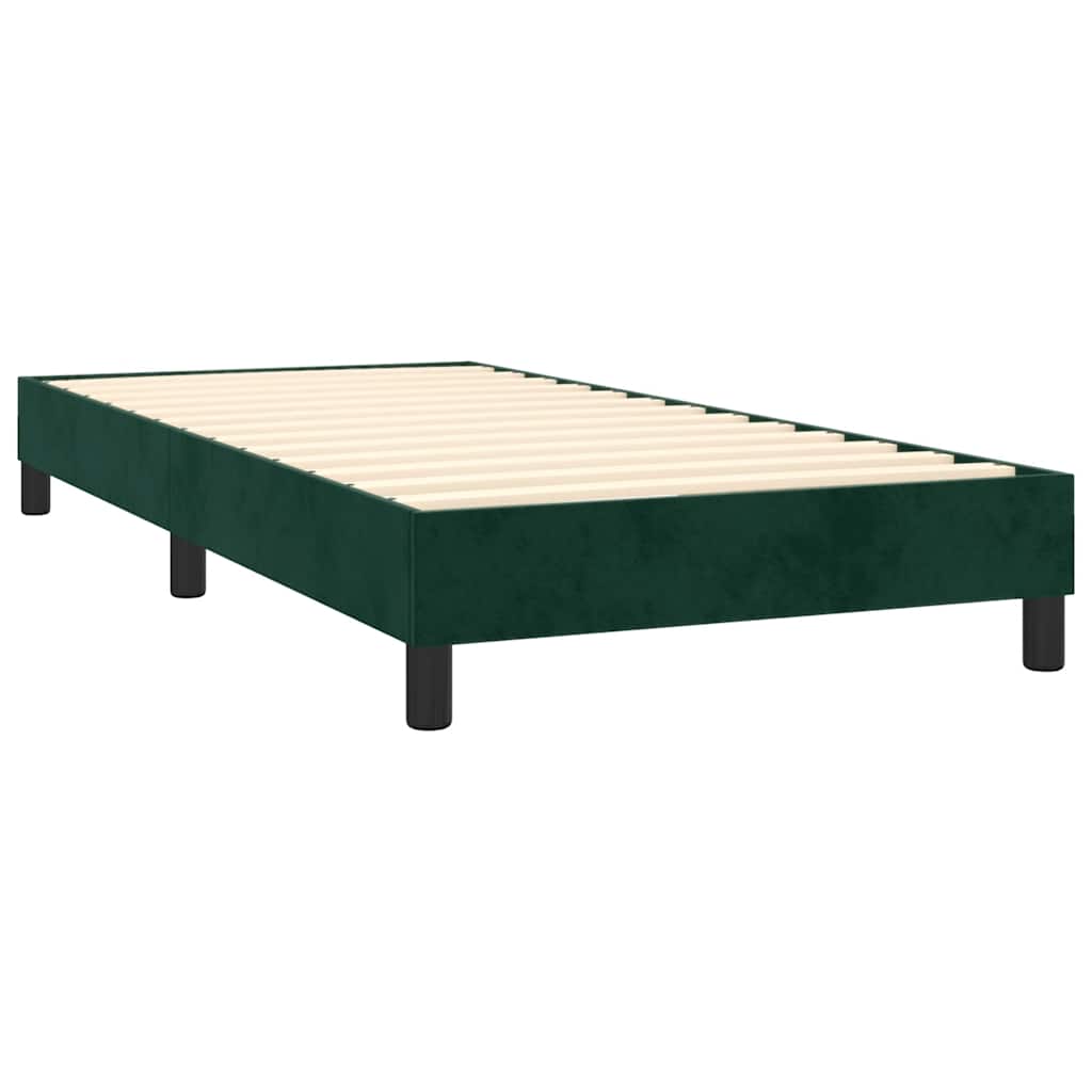 Box spring krevet s madracem tamnozeleni 90x190 cm baršunasti