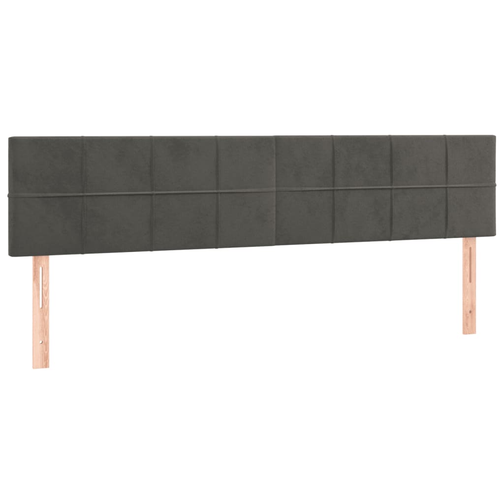 Krevet s oprugama i madracem tamnosivi 180x200 cm baršunasti