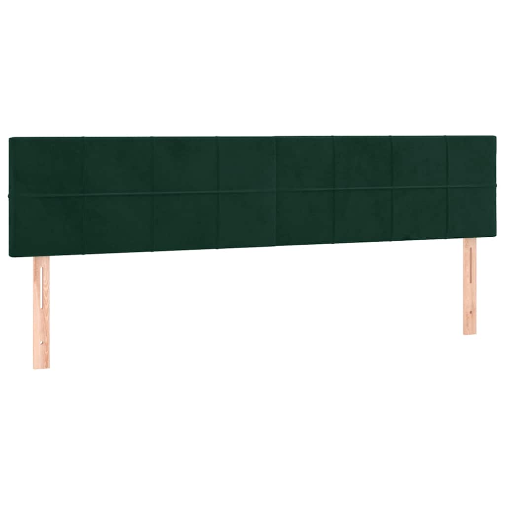 Krevet s oprugama i madracem tamnozeleni 200x200 cm baršunasti