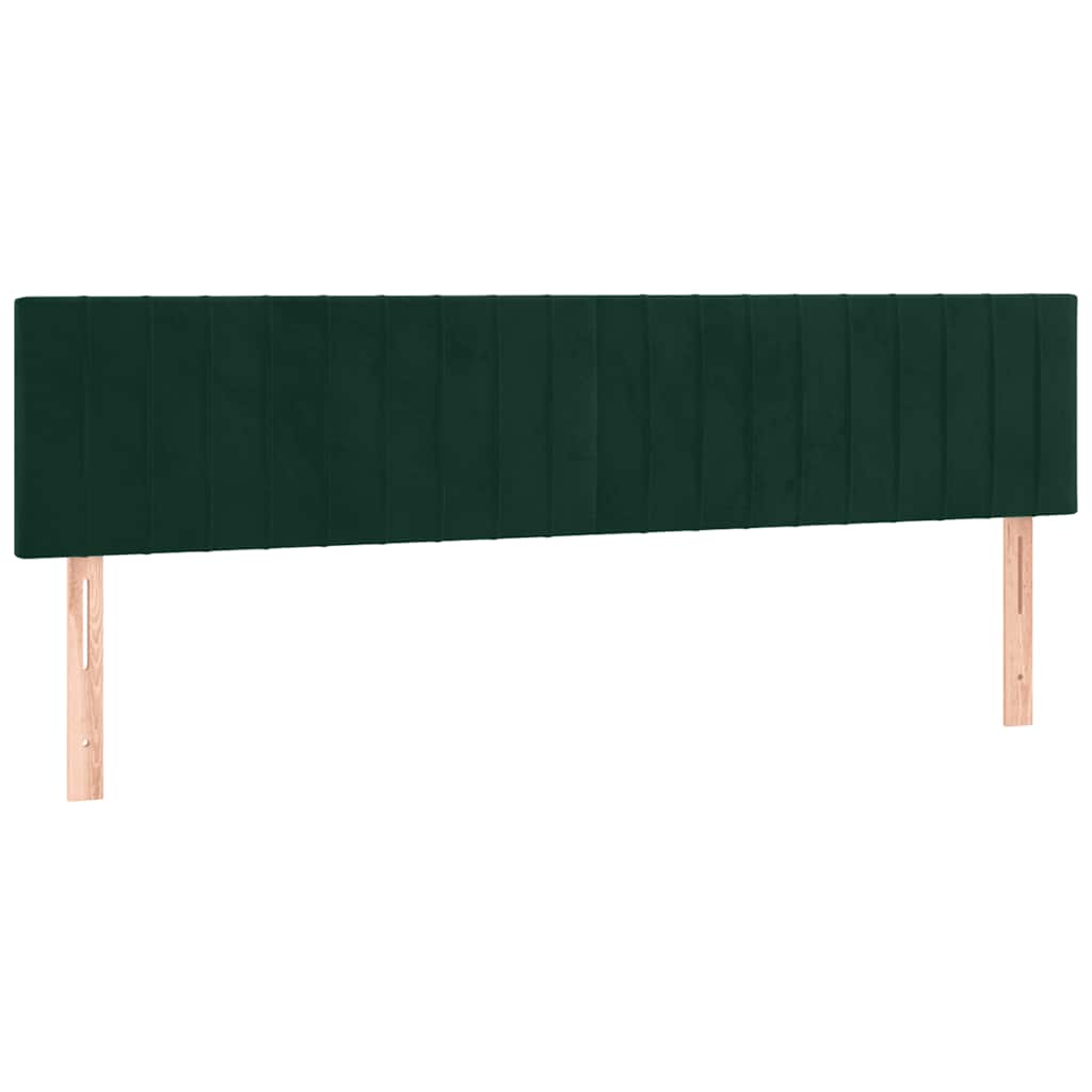 Krevet s oprugama i madracem tamnozeleni 160x200 cm baršunasti