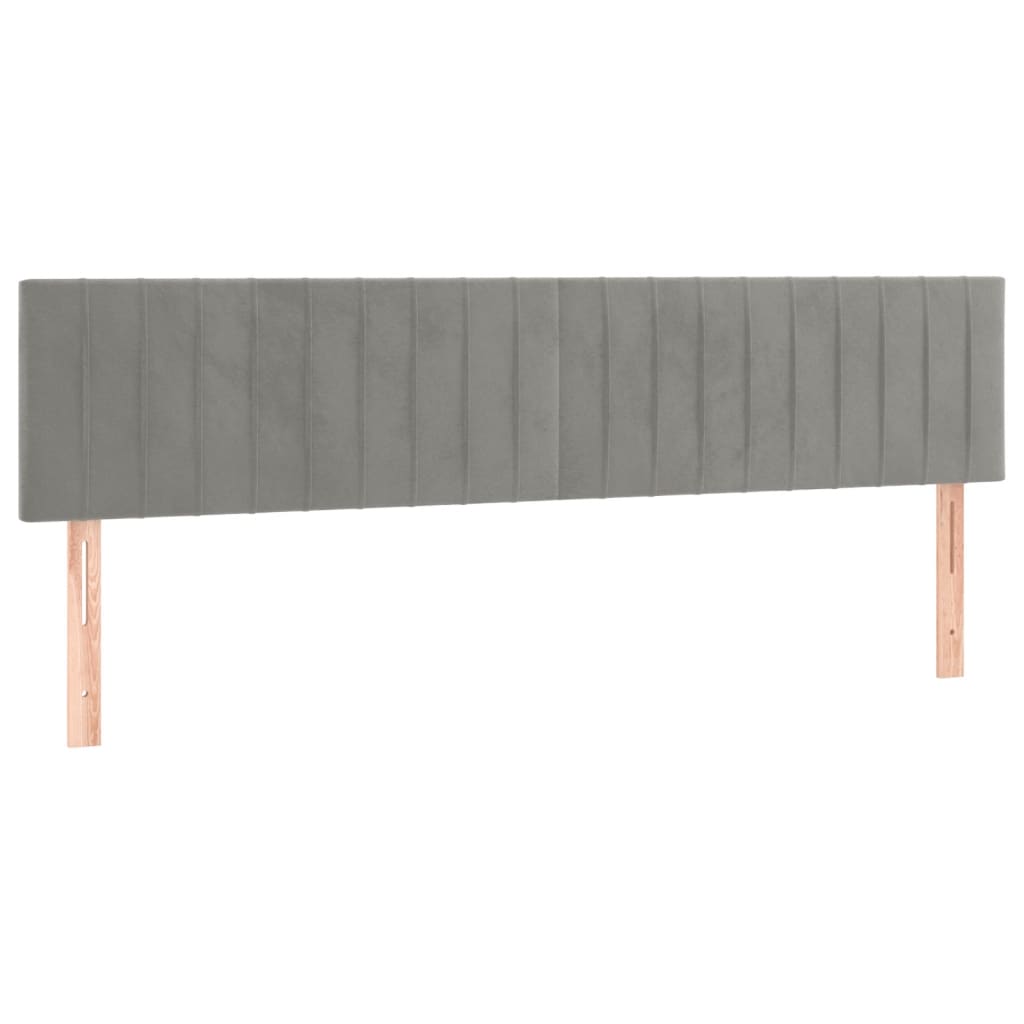 Krevet s oprugama i madracem svjetlosivi 180x200 cm baršunasti