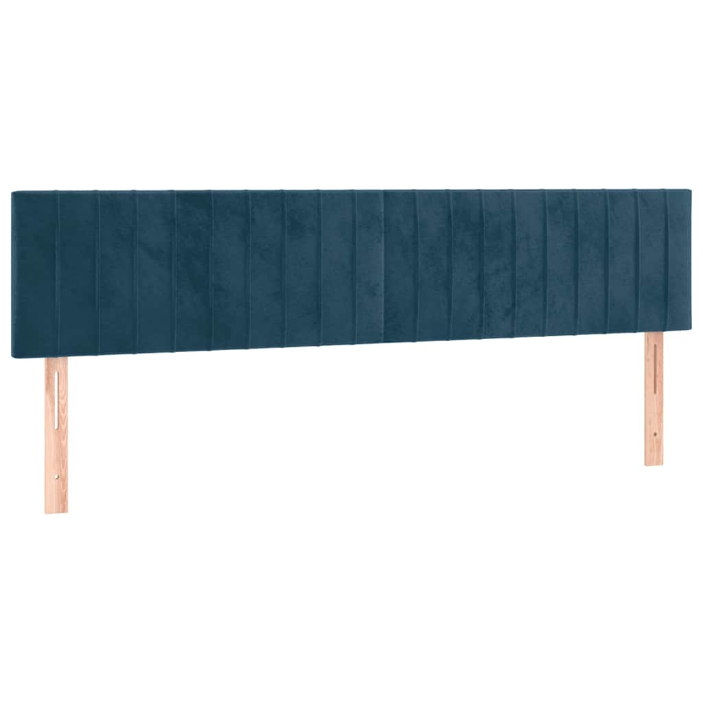 Krevet s oprugama i madracem tamnoplavi 180x200 cm baršunasti