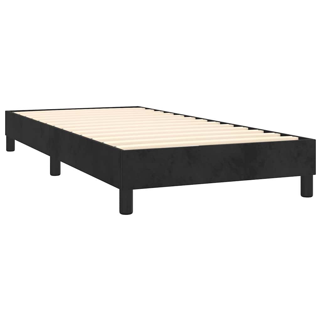 Box spring krevet s madracem crni 80 x 200 cm baršunasti