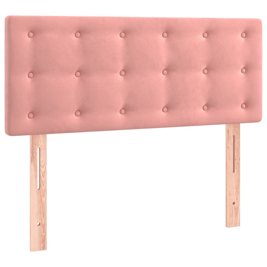 Box spring krevet s madracem ružičasti 90x190 cm baršunasti
