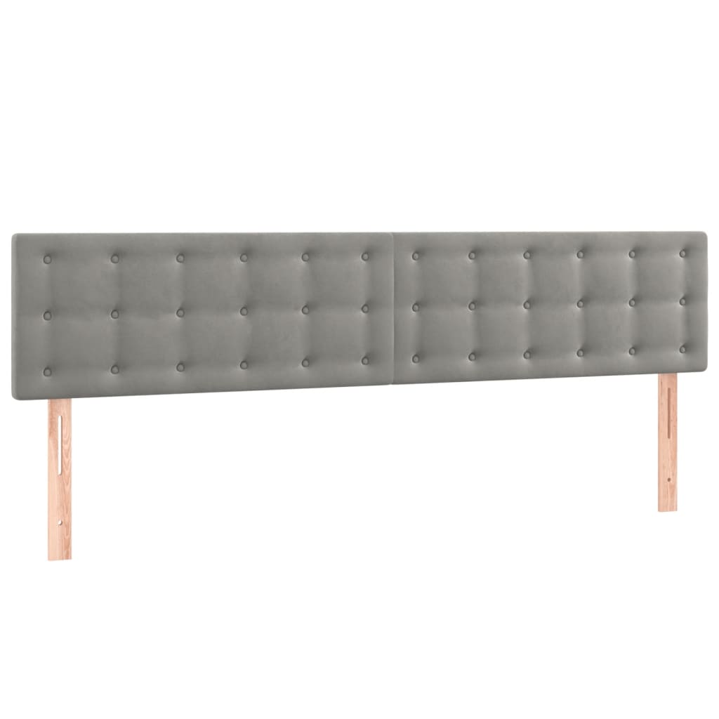 Krevet s oprugama i madracem svjetlosivi 160x200 cm baršunasti