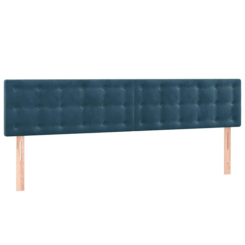 Krevet s oprugama i madracem tamnoplavi 180x200 cm baršunasti