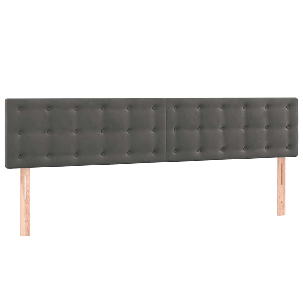 Krevet s oprugama i madracem tamnosivi 200x200 cm baršunasti