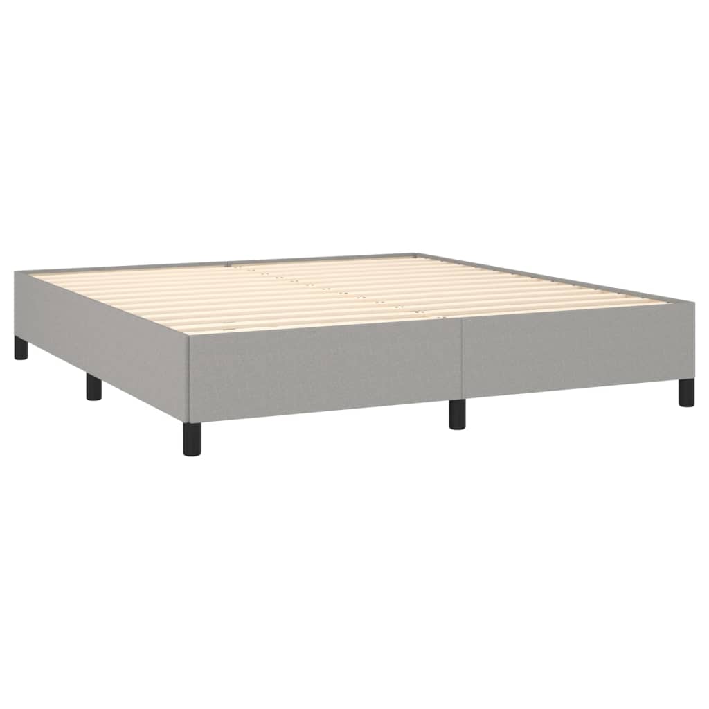Krevet box spring s madracem svjetlosiva 160x200 cm tkanina