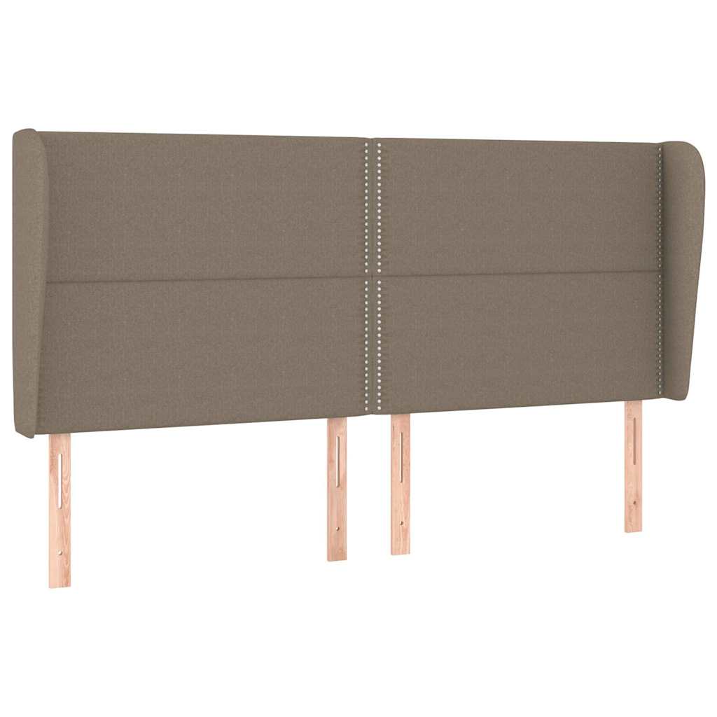 Krevet s oprugama i madracem smeđesivi 180x200 cm tkanina