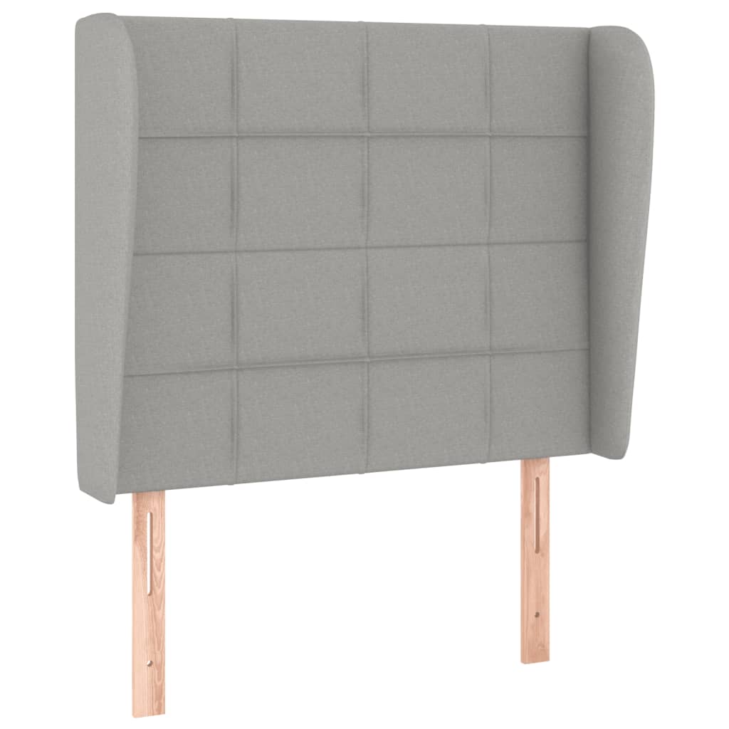 Okvir kreveta s oprugama i madrac svjetlosivi 90x200cm tkanina