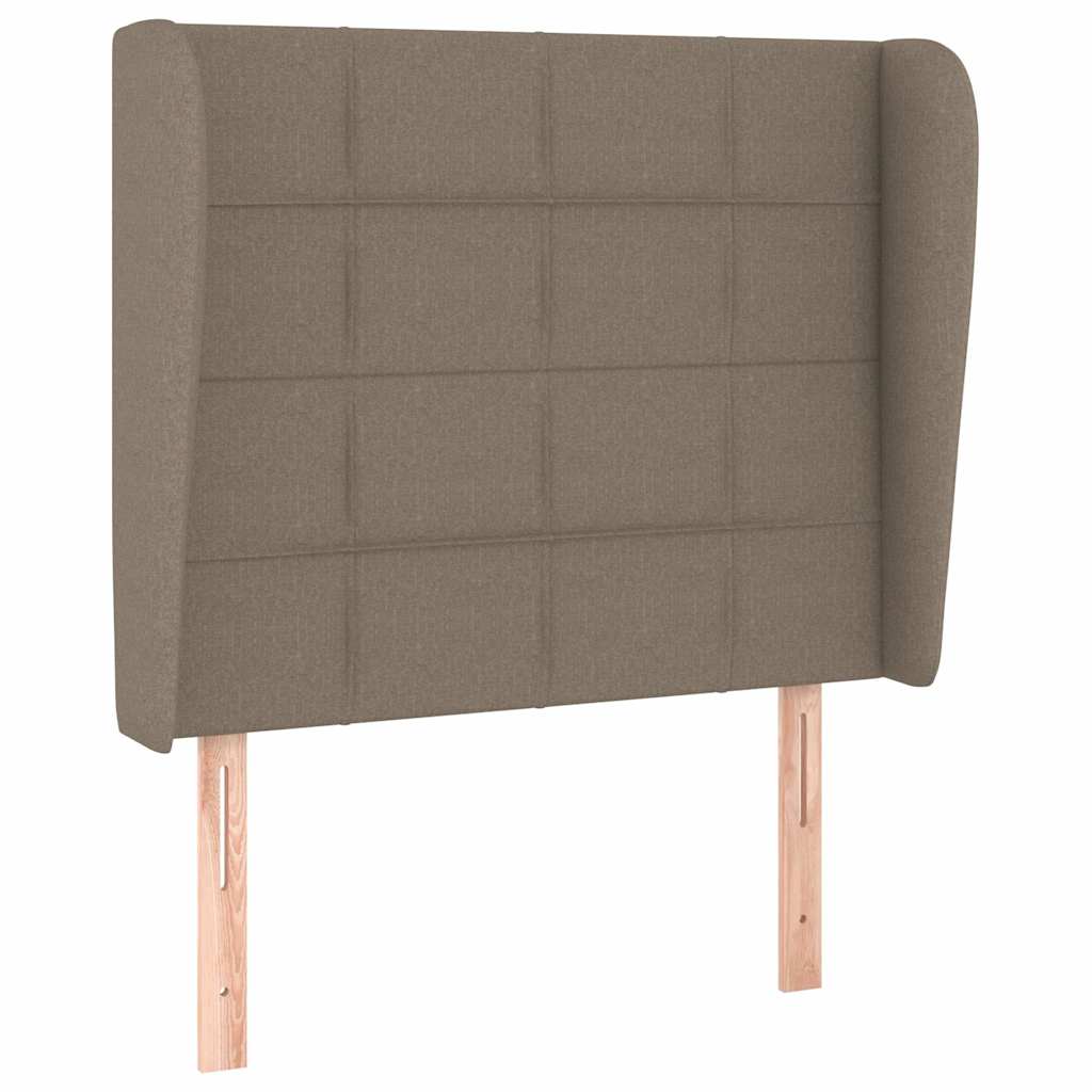 Krevet s oprugama i madracem smeđesivi 100 x 200 cm od tkanine
