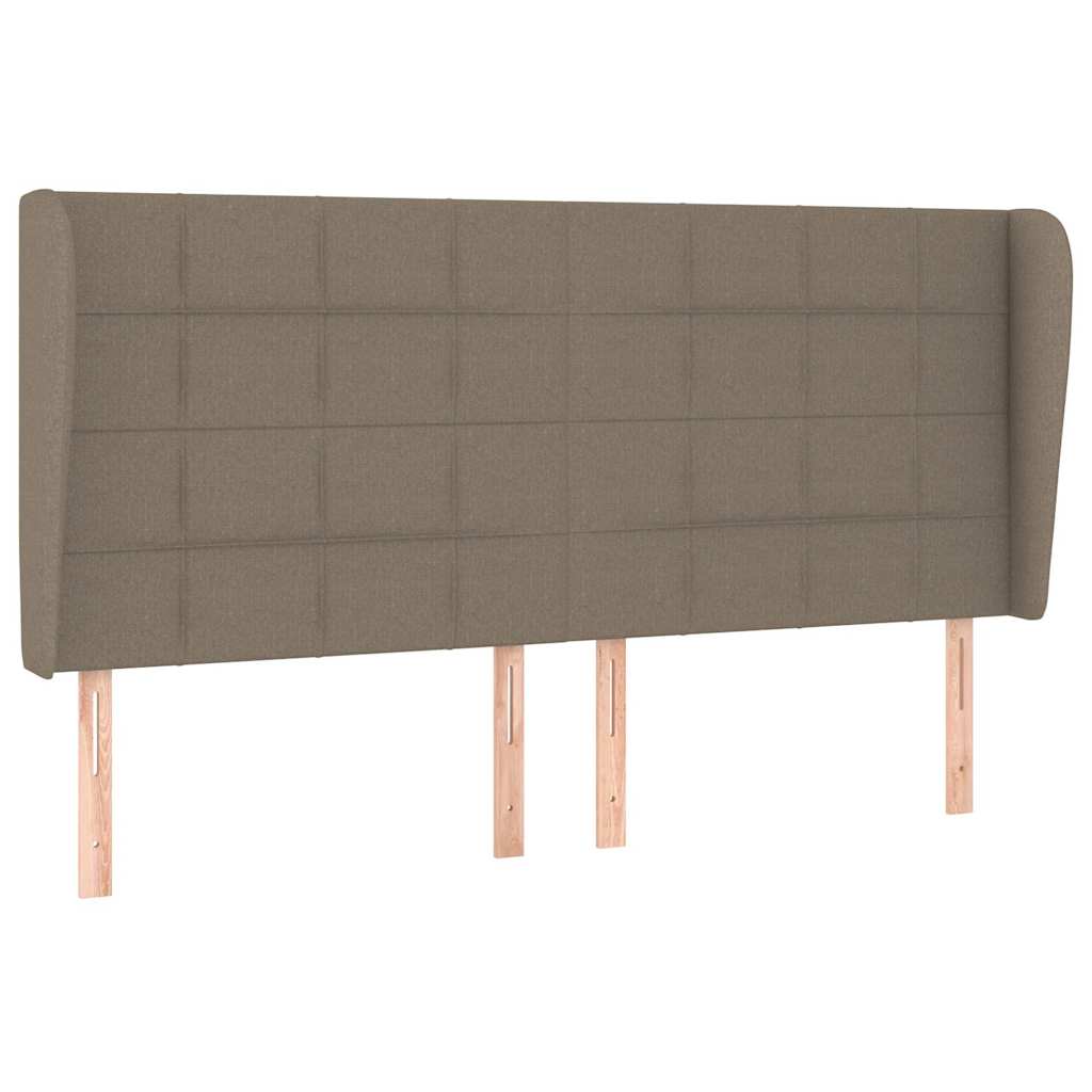 Krevet s oprugama i madracem smeđesivi 180x200 cm tkanina