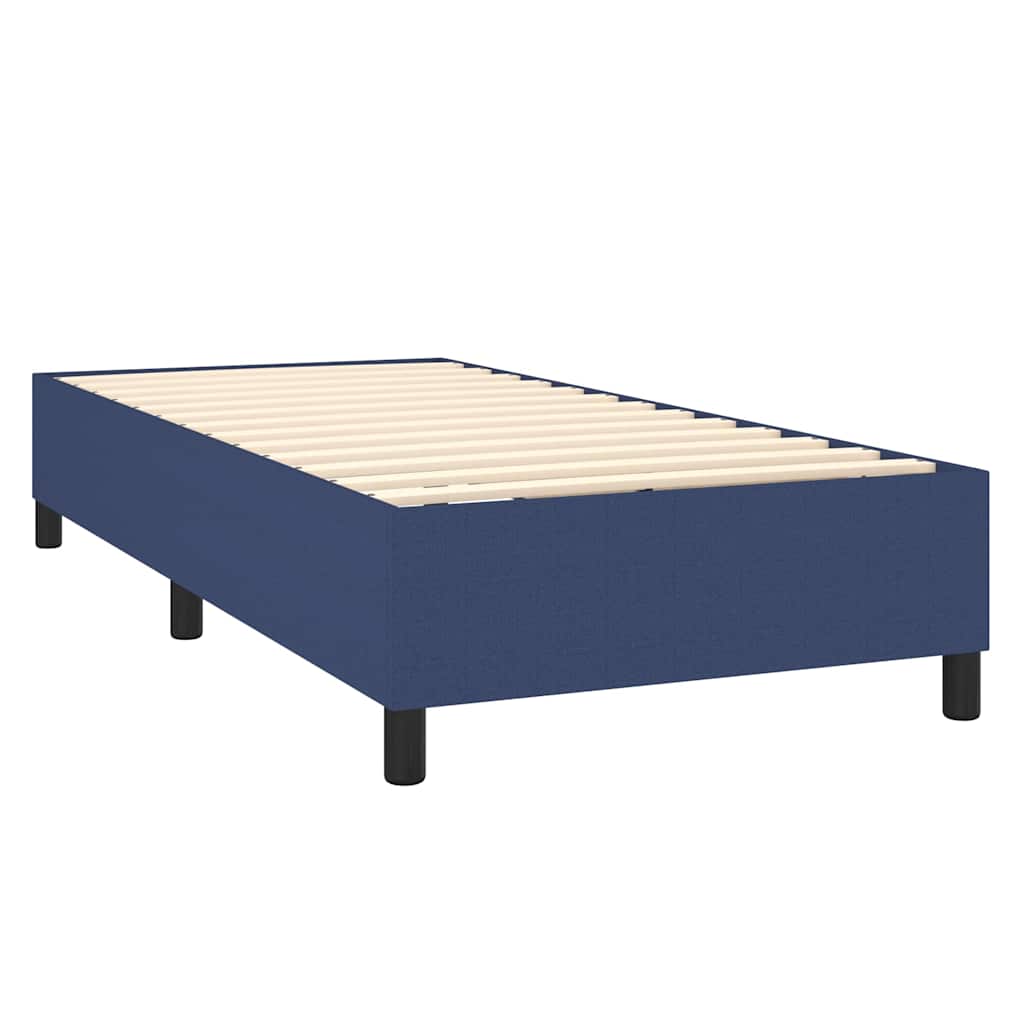 Krevet s oprugama i madracem plavi 80x200 cm od tkanine