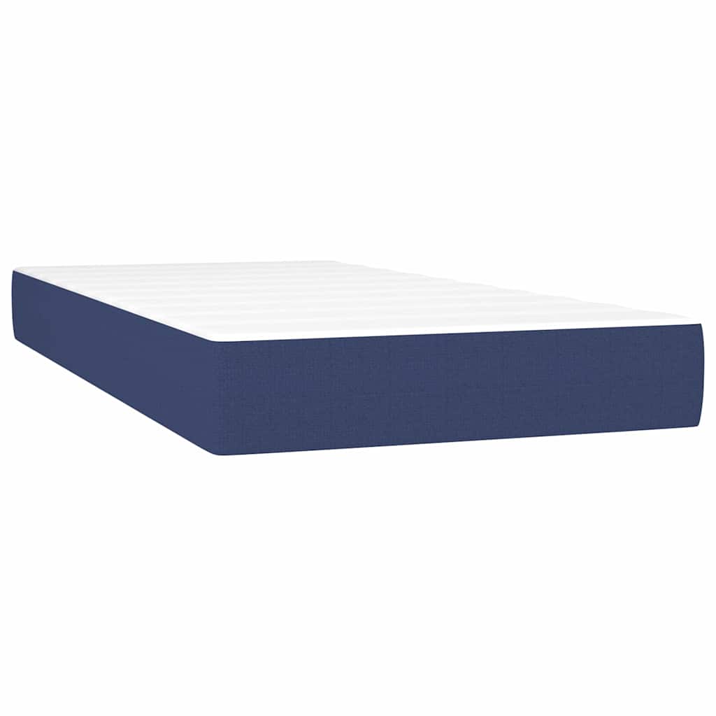 Krevet s oprugama i madracem plavi 80x200 cm od tkanine