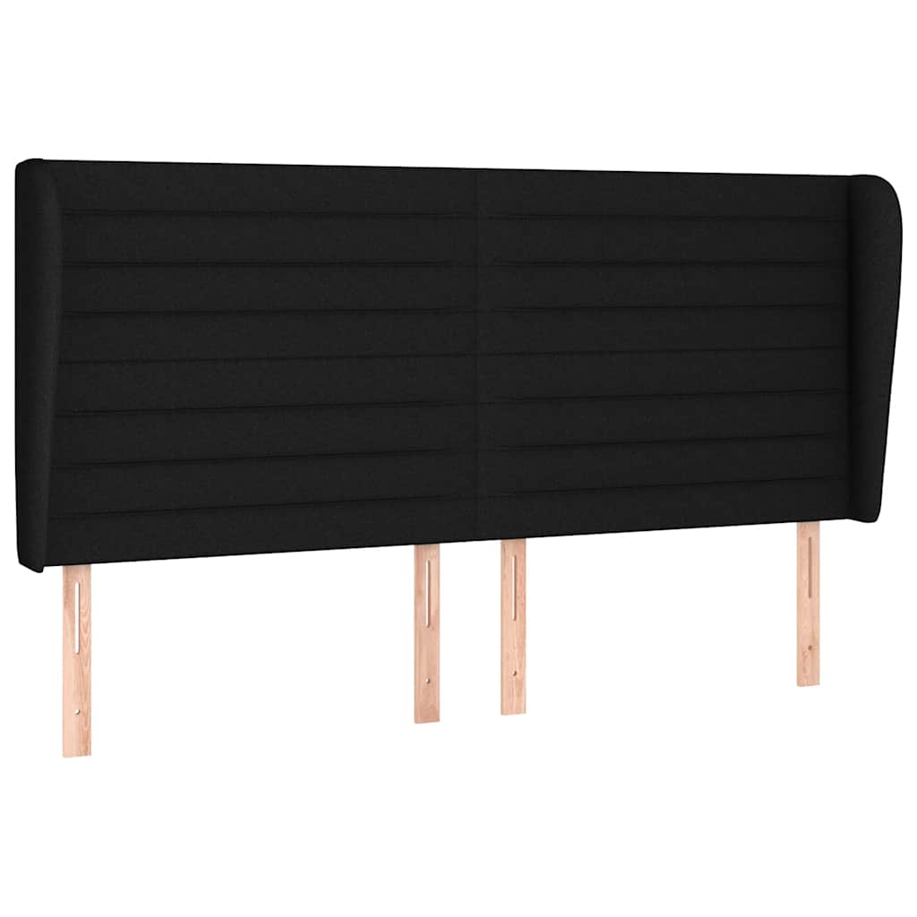 Krevet s oprugama i madracem crni 180x200 cm od tkanine