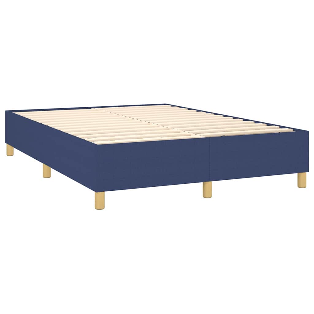 Krevet s oprugama i madracem plavi 140x200 cm od tkanine