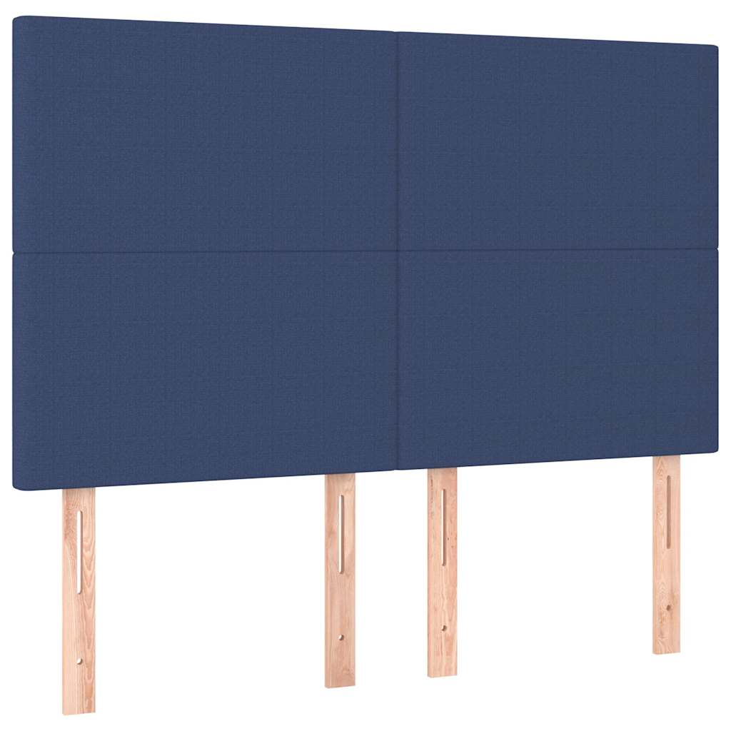 Krevet s oprugama i madracem plavi 140x200 cm od tkanine