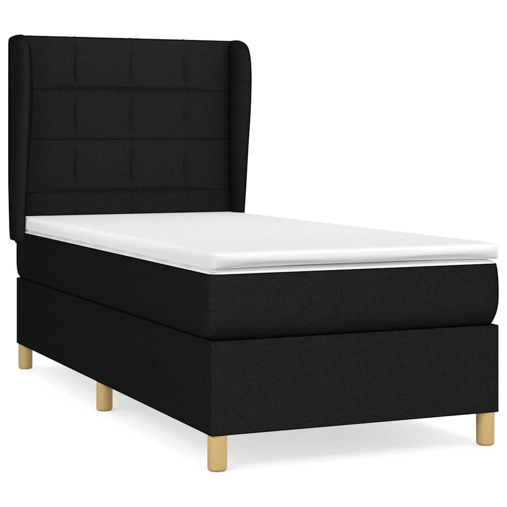 Box spring krevet s madracem crni 80 x 200 cm od tkanine