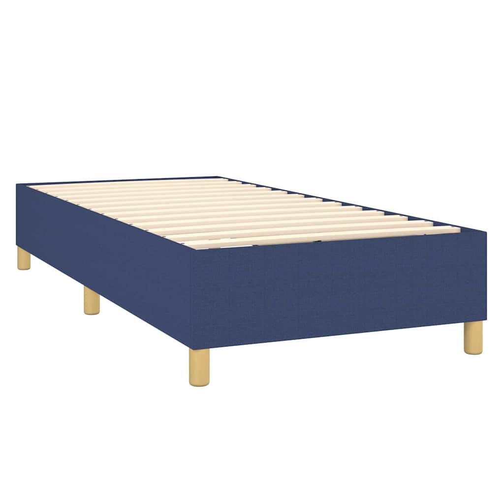 Krevet s oprugama i madracem plavi 80x200 cm od tkanine