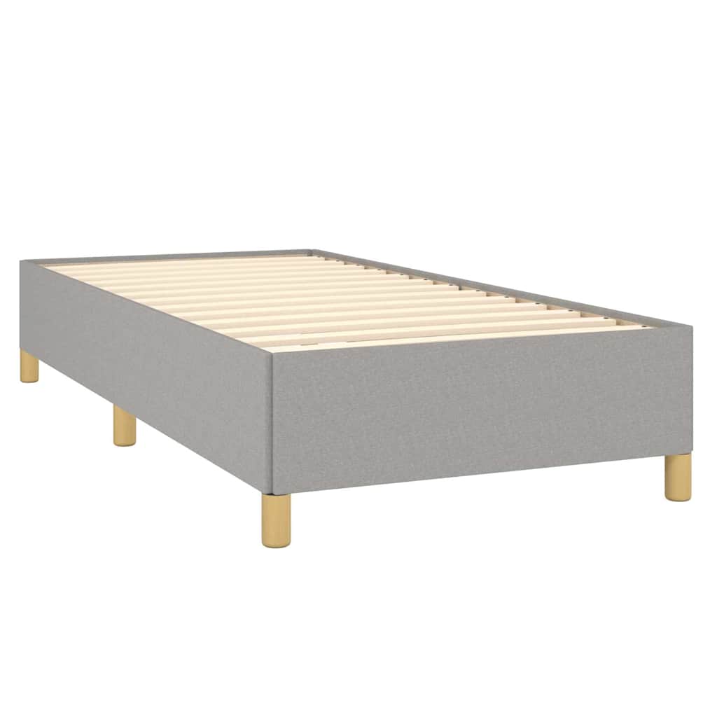 Box spring krevet s madracem svjetlosivi 90x190 cm od tkanine